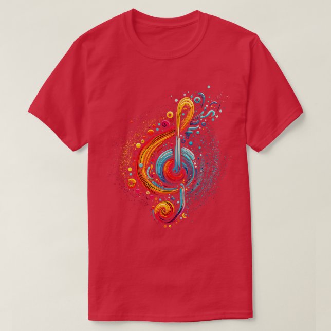 Camiseta Colorida Music Design 1 (Frente do Design)