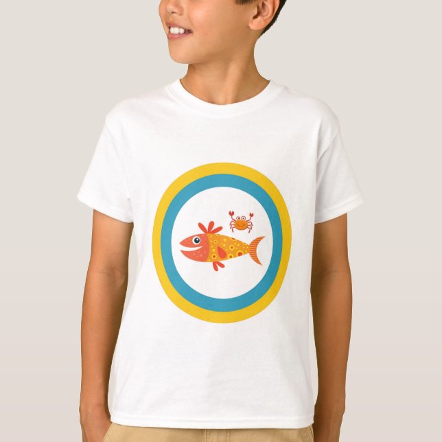 Camiseta Colorida para Crianças no Verão (Frente)