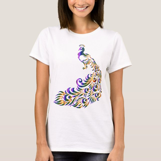 Camiseta Colorida Peacock (Frente)