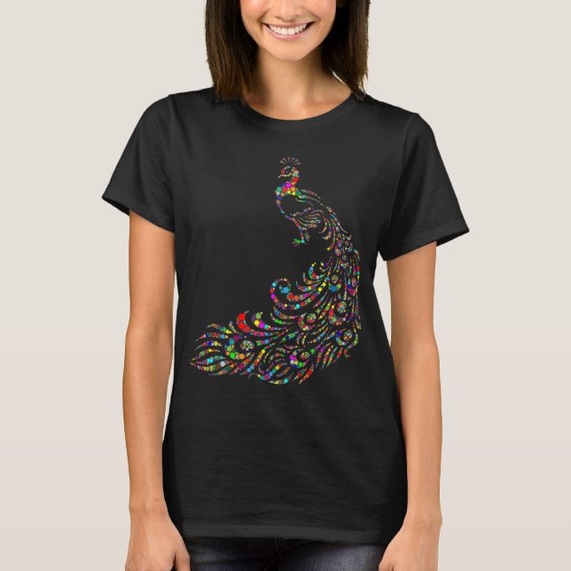 Camiseta Colorida Peacock (Frente)
