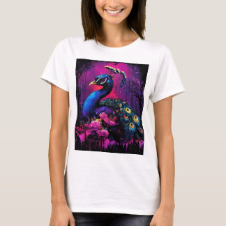 Camiseta Colorida Peacock