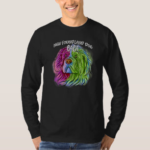 Camiseta Colorida Pop, Retrato da Terra Nova, Pai de Cachor