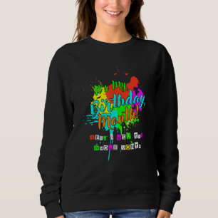 Camiseta Colorida Sangrada É Meu Aniversário Sim O Todo