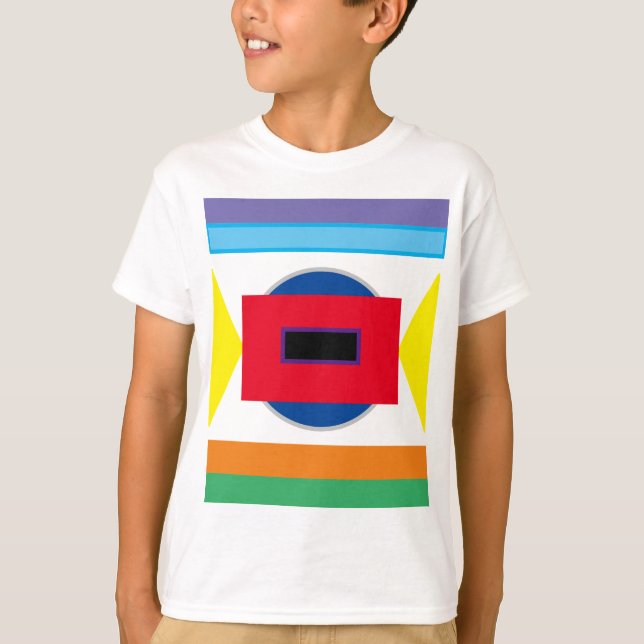 Camiseta Colorida SHAPES para Meninos (Frente)