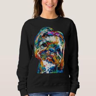 Camiseta Colorida Shih Tzu Dog Por Sharon Cummings