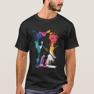Camiseta Colorida sorvete de hóquei no gelo