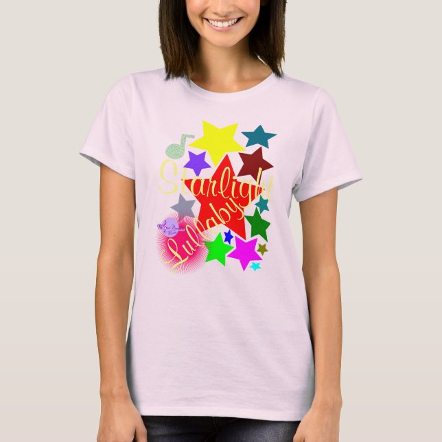 Camiseta Colorida Starlight Lullaby Neon Pink (Frente)
