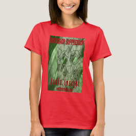 Camiseta colorida "Supressão de Obsessão" feminina