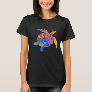 Camiseta Colorida Tartaruga Grafetiva Desenho De Tartaruga