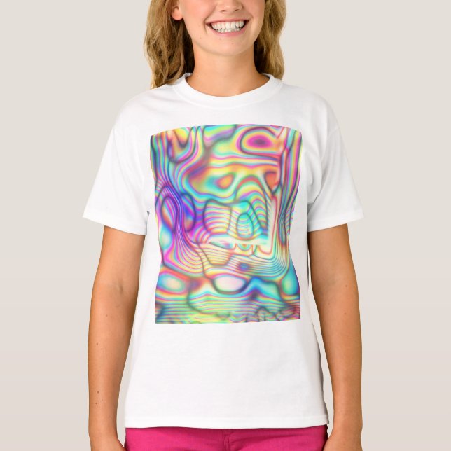 Camiseta Colorida Trippy Holo Holographic (Frente)