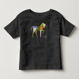 Camiseta Colorida Unicorn Fantasy Fairy Tale Modern Tangram
