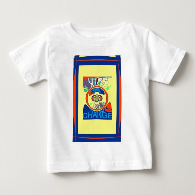 Camiseta Colorida USA Change: Uma Design festiva (Frente)