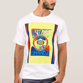 Camiseta Colorida USA Change: Uma Impressão de Arte Design