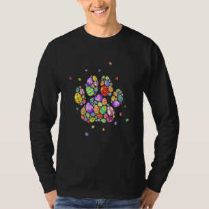 Camiseta Colorida Vaca De Ovo Imprime Vaca De Cachorro Feli