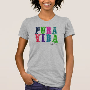 Camiseta Colorida Vida Costa Rica das Mulheres