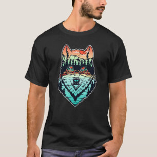Camiseta Colorida Wolf Head Trendy Legal Street Art