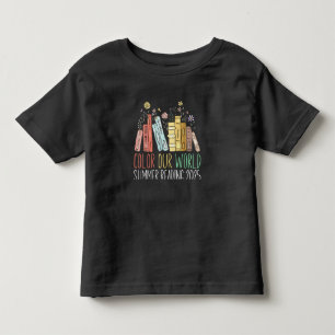 Camiseta Colorido a Leitura Mundial do Nosso Verão de 2025