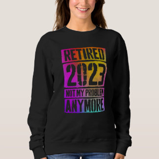 Camiseta Colorido Aposentado 2023 Não É Mais Meu Problema A
