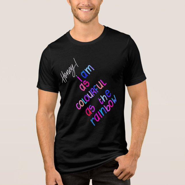 Camiseta Colorido como um Arco-íris (Frente)