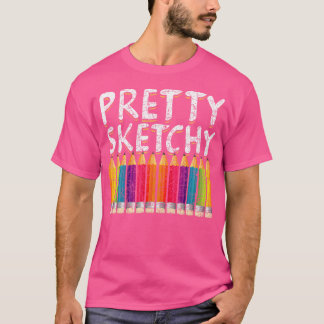 Camiseta Colorido Crayons rabiscando desenhando Artista