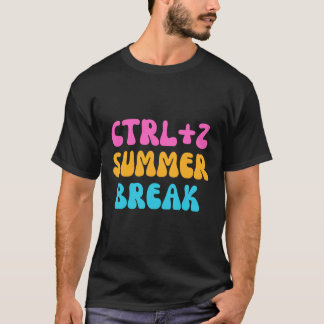 Camiseta Colorido ctrl+z férias de verão - volta às aulas