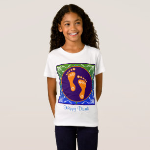 Camiseta Colorido Diwali Rangoli Com Pegada