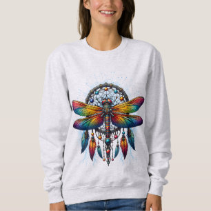 Camiseta Colorido Dreamcatcher de Libélula Psicodélico Boho