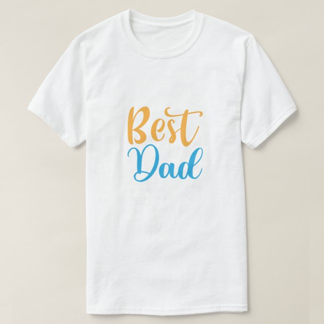 Camiseta Colorido Gráfico 'Eu Te Amo Papai' com Bigode (Frente do Design)