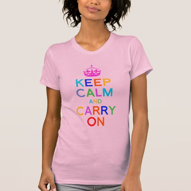 Camiseta Colorido Keep Calm e Continue (Frente)