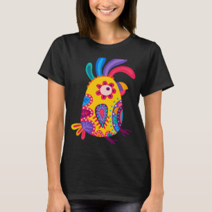 Camiseta Colorido papagayo pequeño con copete alebrije méxi