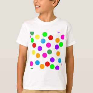 Camiseta colorido_pontos_em_branco