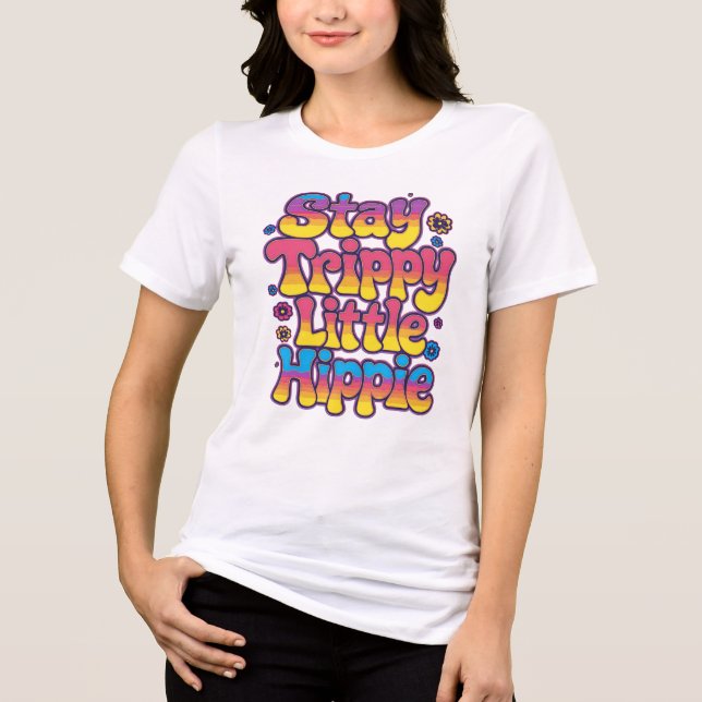 Camiseta Colorido Psicodélico Fique Tranquilo Hippie (Frente)