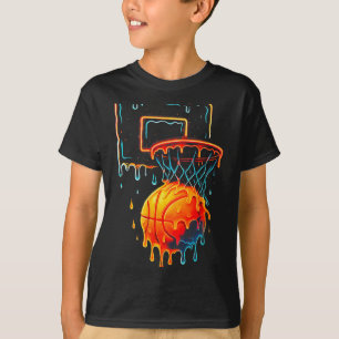 Camiseta Colorir Basquete Colorido Colorir Coluna Lâmpada C