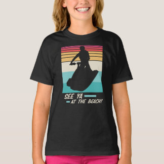 Camiseta Colorir Esqui Jet dizendo citação de surfe na prai