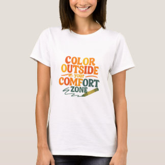 Camiseta Colorir fora da sua zona de conforto