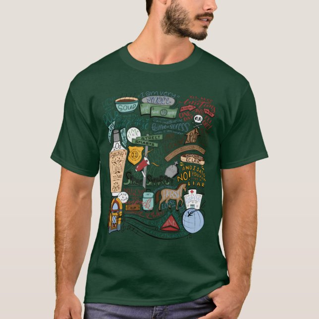Camiseta Colorized John Mulaney Quote Compilation friend (Frente)