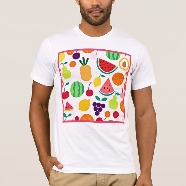 Camiseta Colorous Neon Fruta Fiesta (Frente)