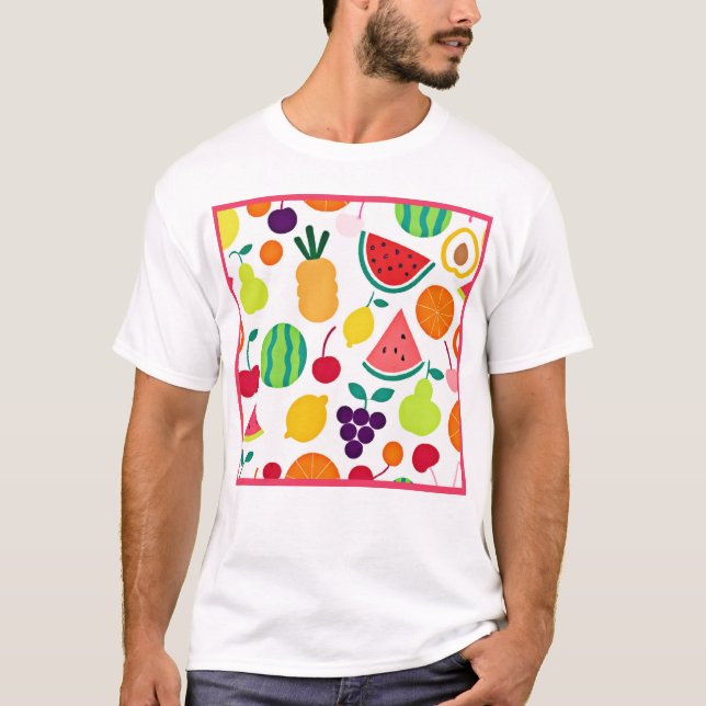 Camiseta Colorous Neon Fruta Fiesta (Frente)