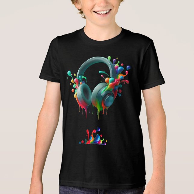 Camiseta Colorul HeadPhone (Frente)