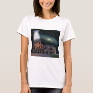 Camiseta Colosseum Roma Itália Conhece Espaço e OVNI