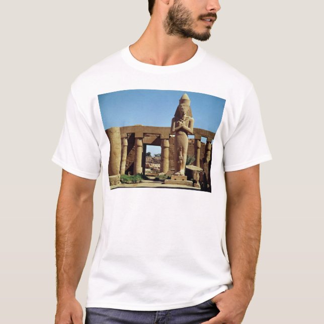 Camiseta Colosso de Ramesses II: estátua ereta de (Frente)