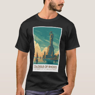 Camiseta Colosso de Rodes Sete Maravilhas do Mundo Arte