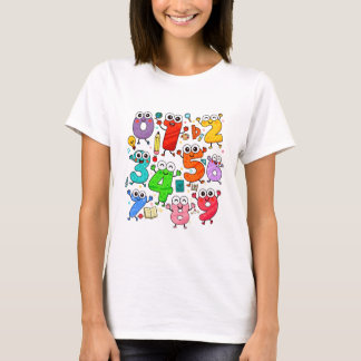 Camiseta Colourful Numbers Maths T Shirt for Kids and Schoo