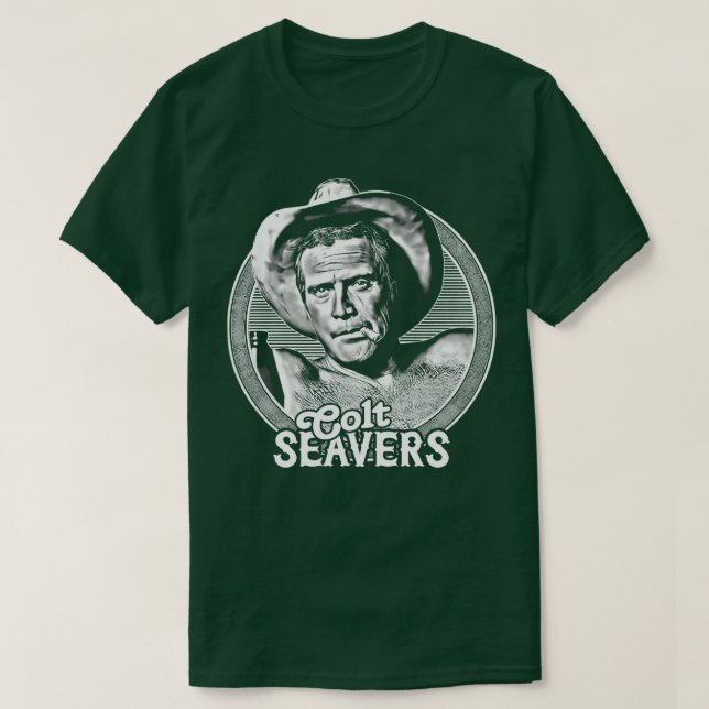 Camiseta Colt Seavers 80s Retro Design 1 (Frente do Design)