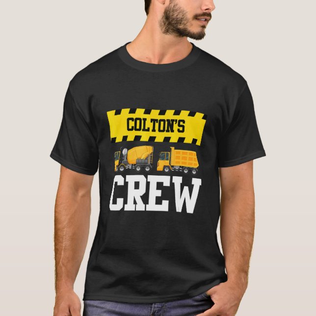 Camiseta Colton Construction Crew Custom Dumcaminhão Tru (Frente)