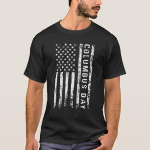 Camiseta Columbus Day Discovery of America USA flag White