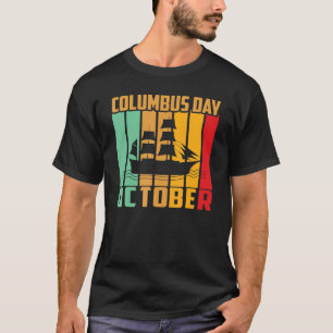 Camiseta Columbus Day Outubro Vintage Columbus Italiano Nav