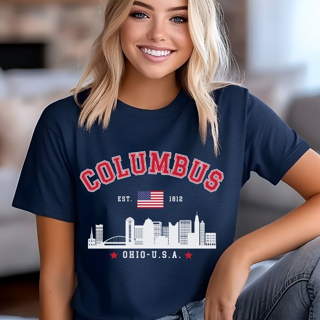 Camiseta Columbus OH Downtown Silhouette (Criador carregado)