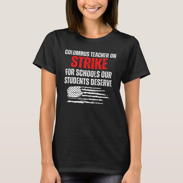 Camiseta Columbus Ohio School Teachers Strike OH Professor  (Frente)