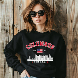 Camiseta Columbus Ohio Skyline Graphic